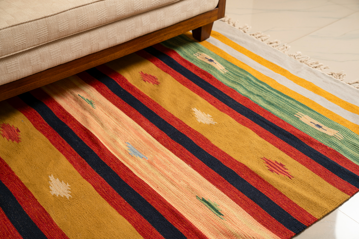 Cotton Kilim Rugs - 6ft x4ft