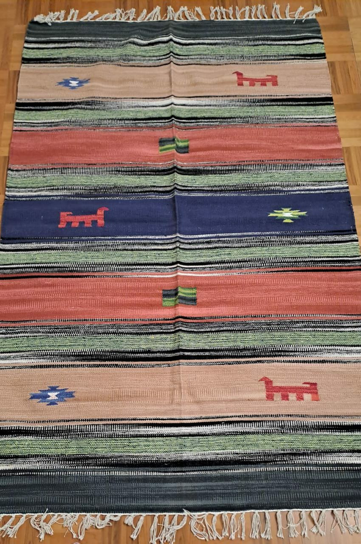 Cotton Kilim Rugs - 6ft x4ft