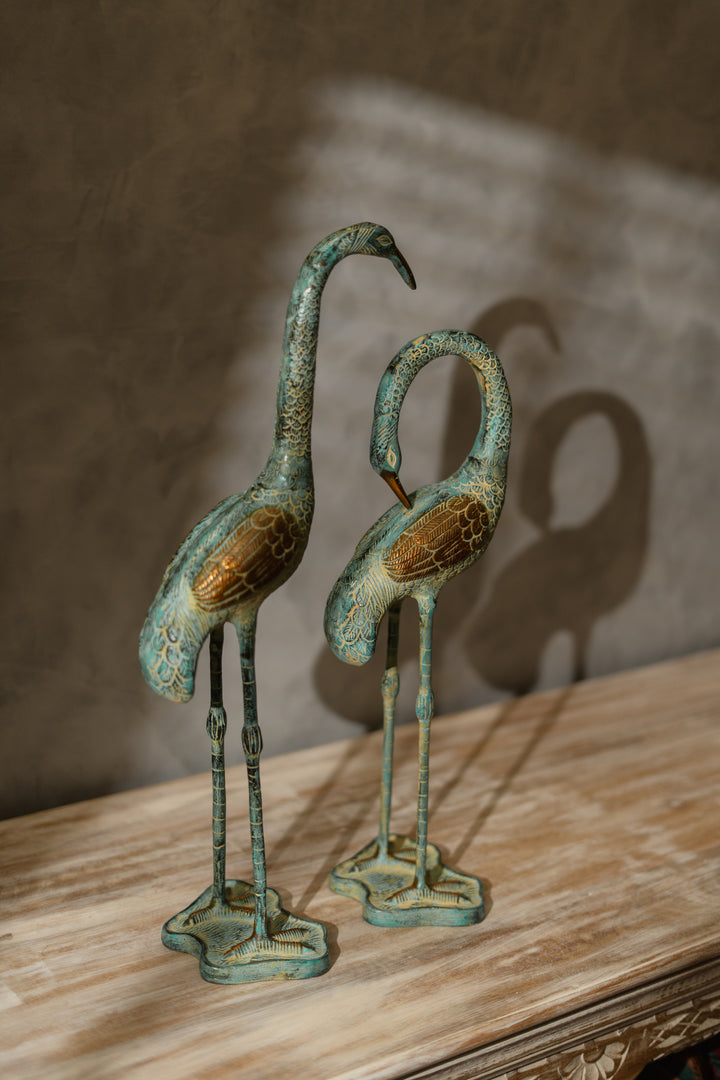 Decorative Brass Metal Bird Pair