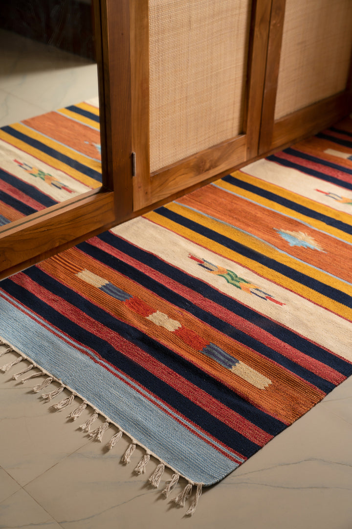 Cotton Kilim Rugs - 6ftx3ft