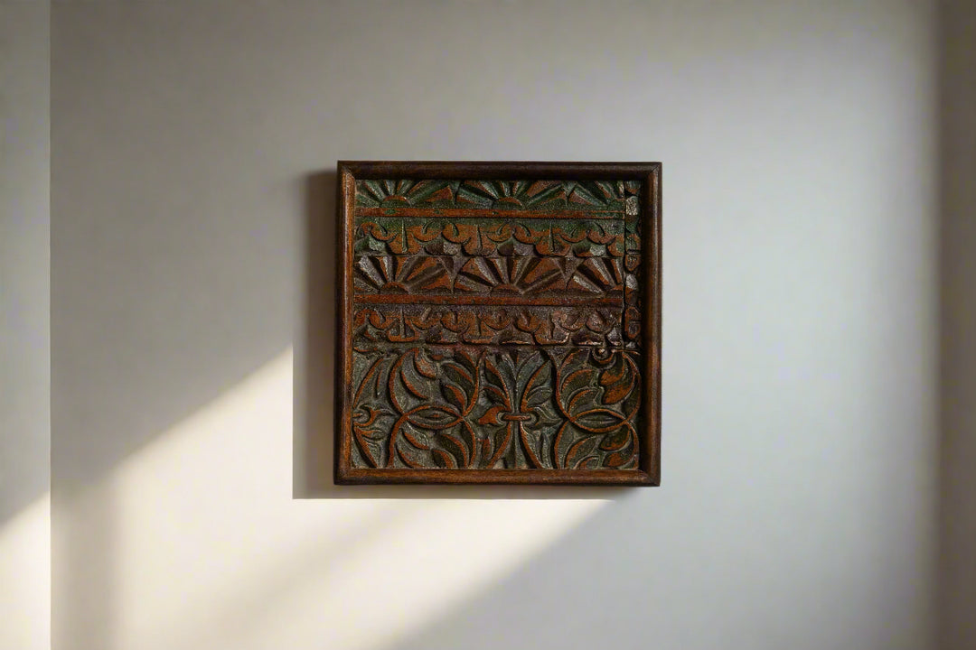 Wall Panel, Wall Frame, Carved wooden panel, 