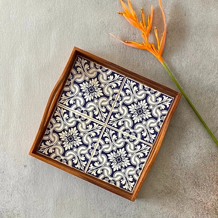 Royal Blue Square Tray - Azure Collection