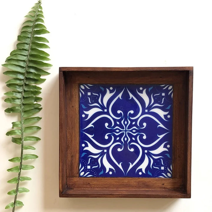 Clematis Single Square Tray - Azure Collection