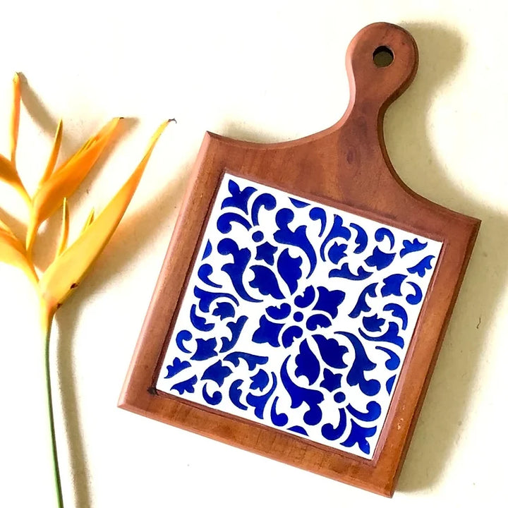 Stencil Platter – Azure Collection