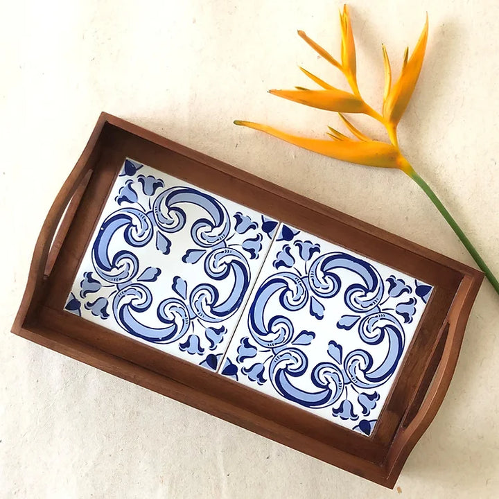 Bellflower Serving Tray - Azure Collection