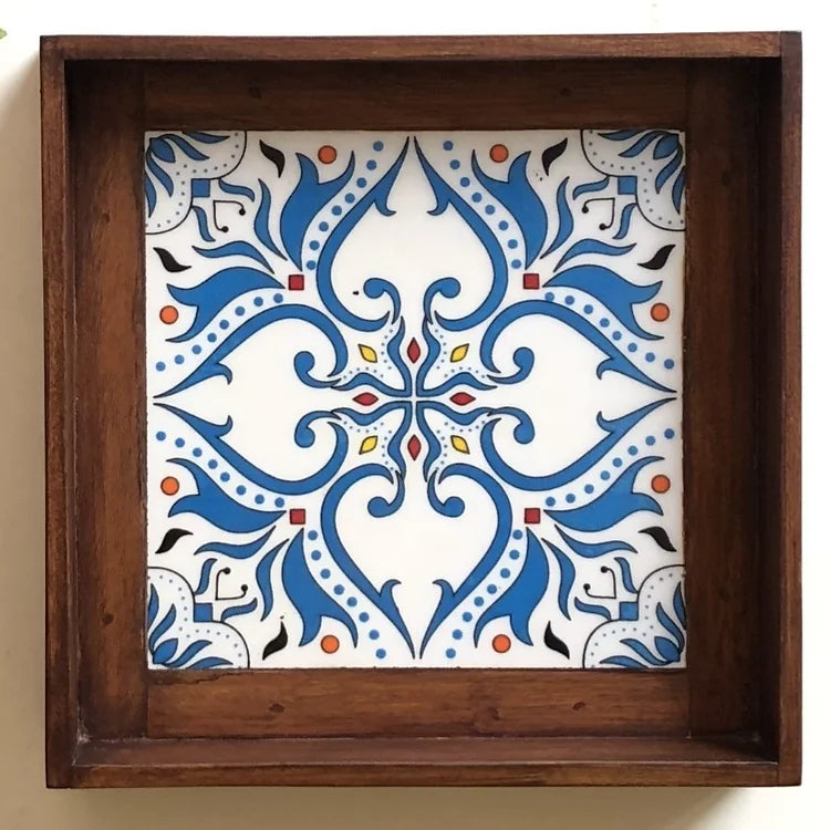 Virginia Single Square Tray - Azure Collection